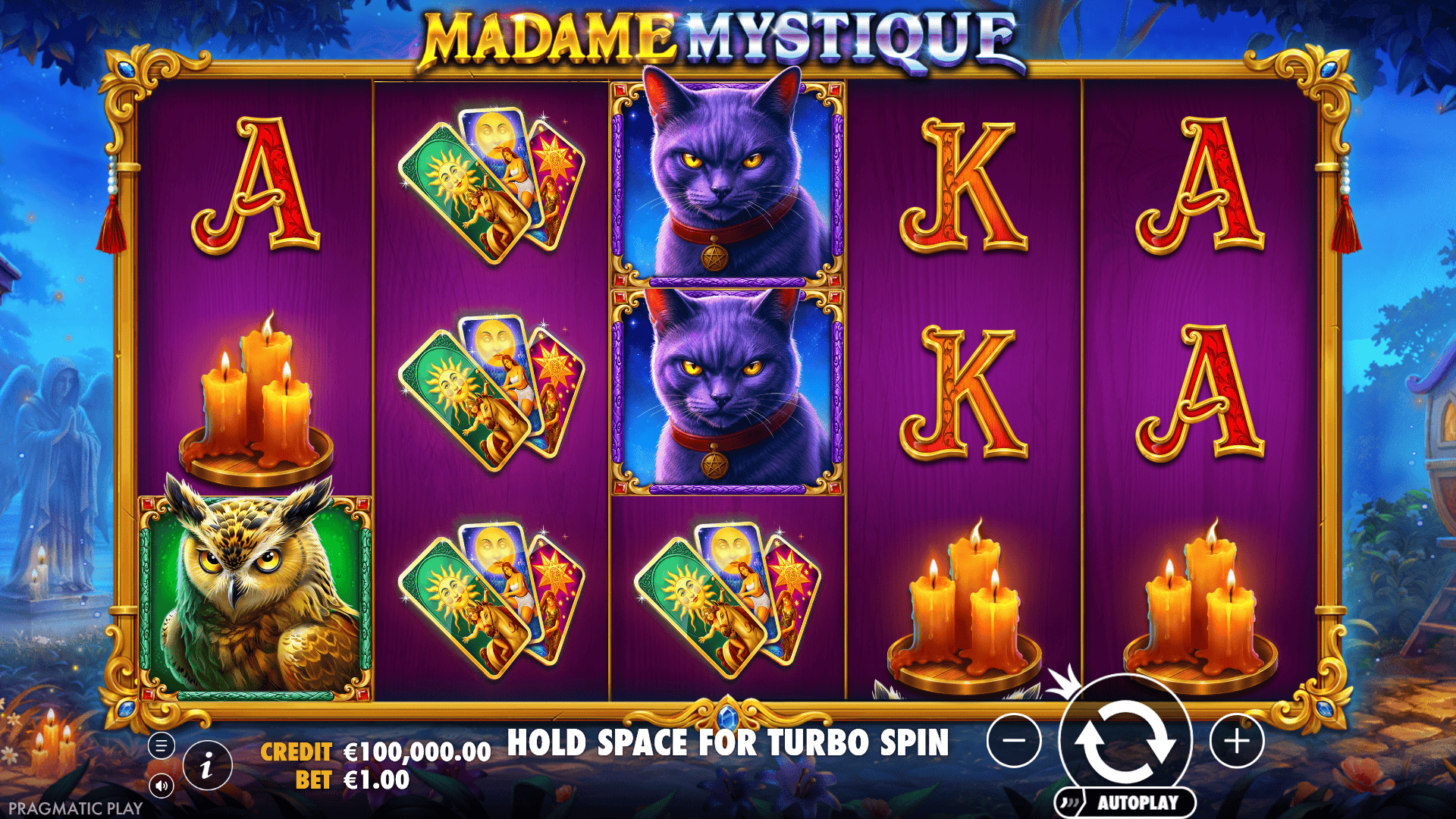 Madame Mystique slot gameplay reels