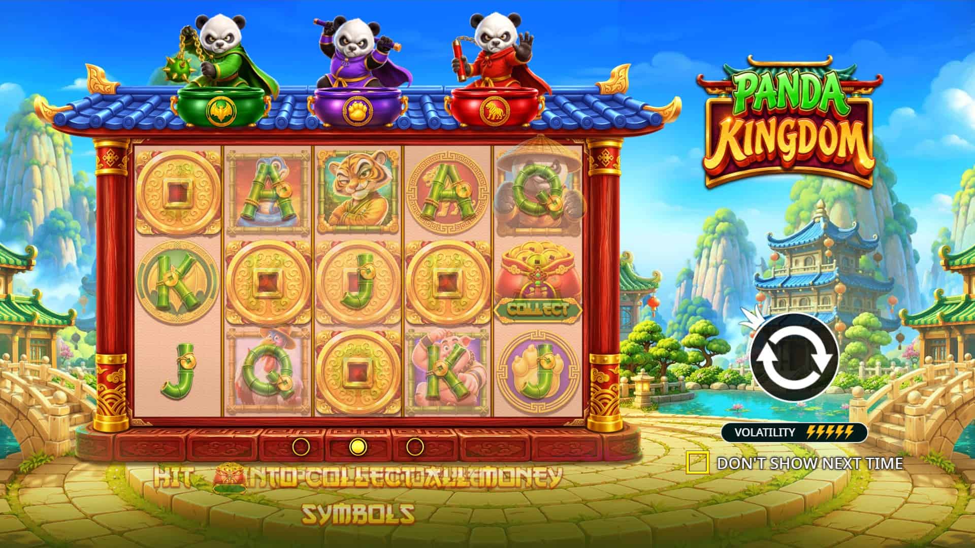 Panda Kingdom slot intro screen