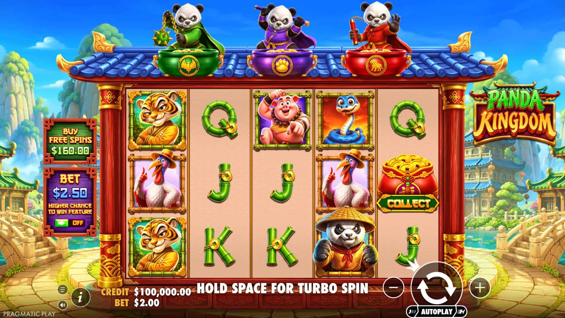 Panda Kingdom slot gameplay reels