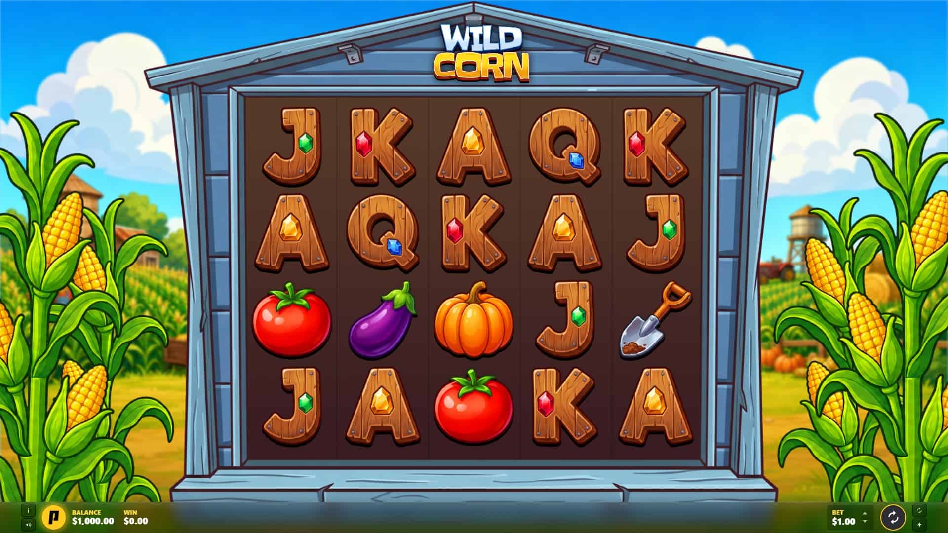 Wild Corn slot gameplay reels