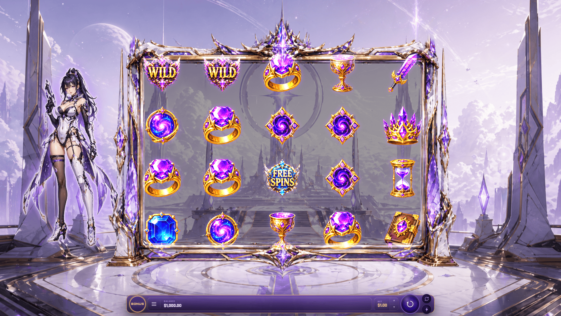 Cyber Infinity slot gameplay reels