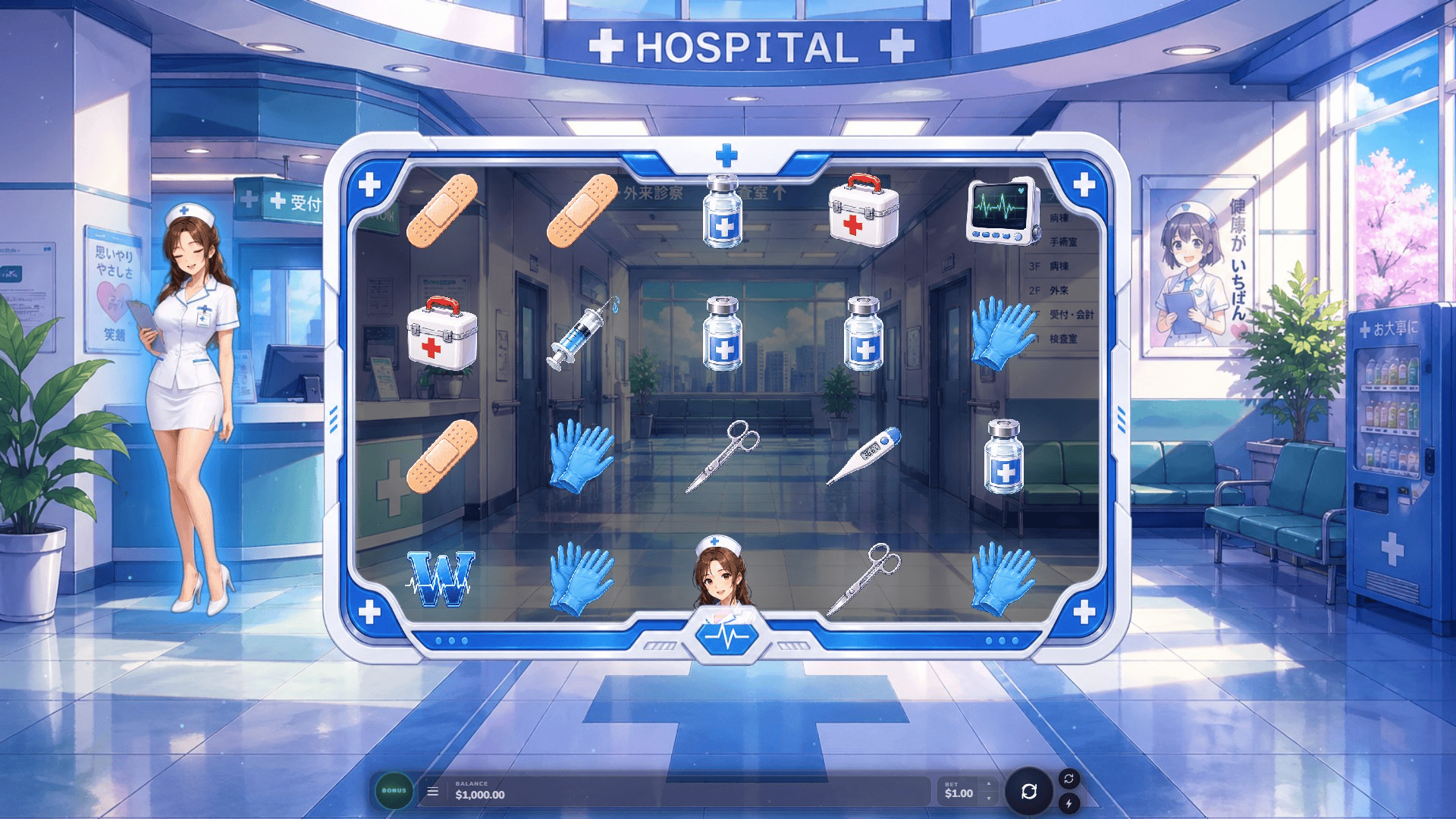 Infinity Health slot gameplay reels