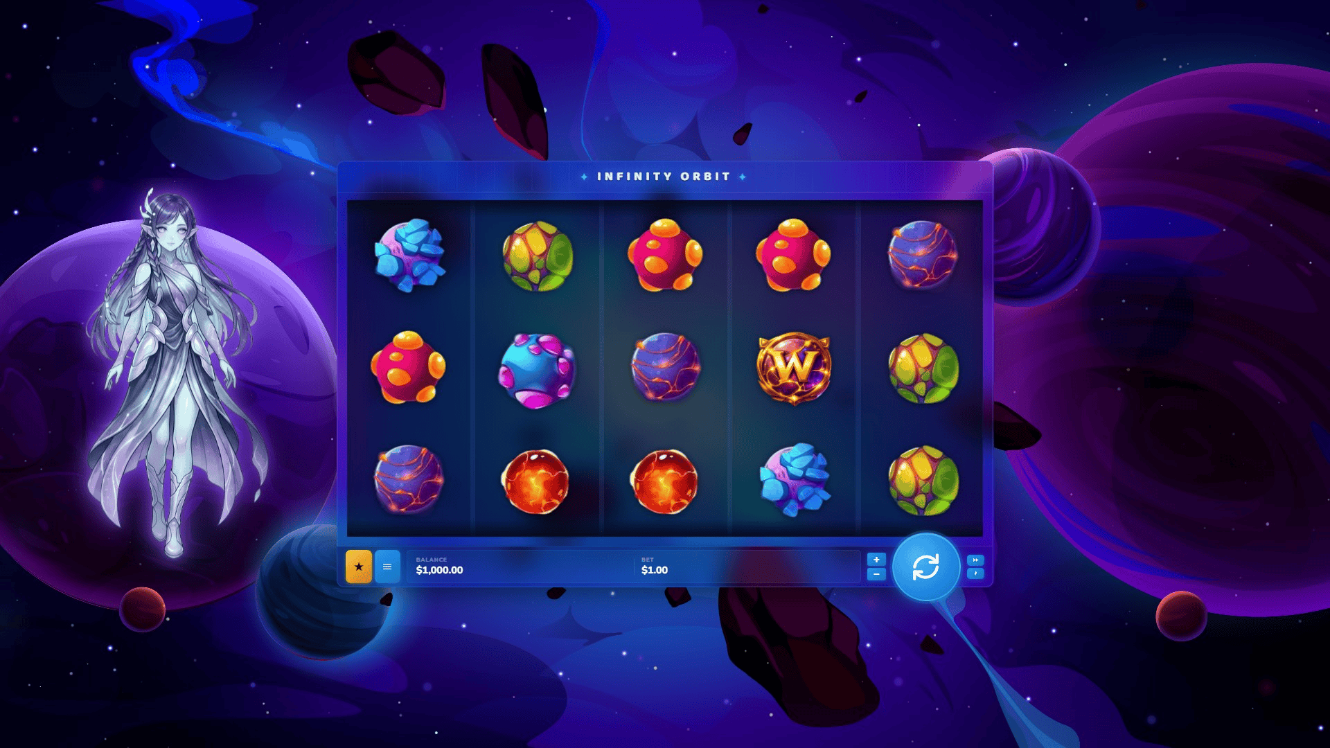 Infinity Orbit slot gameplay reels