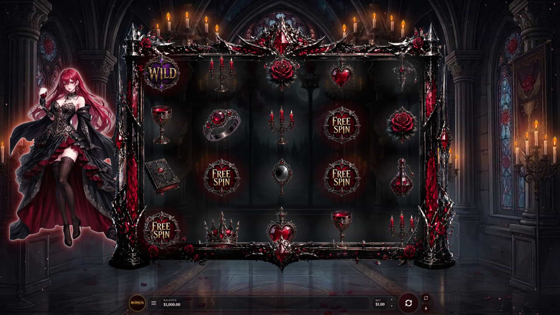Vamp Infinity slot gameplay reels