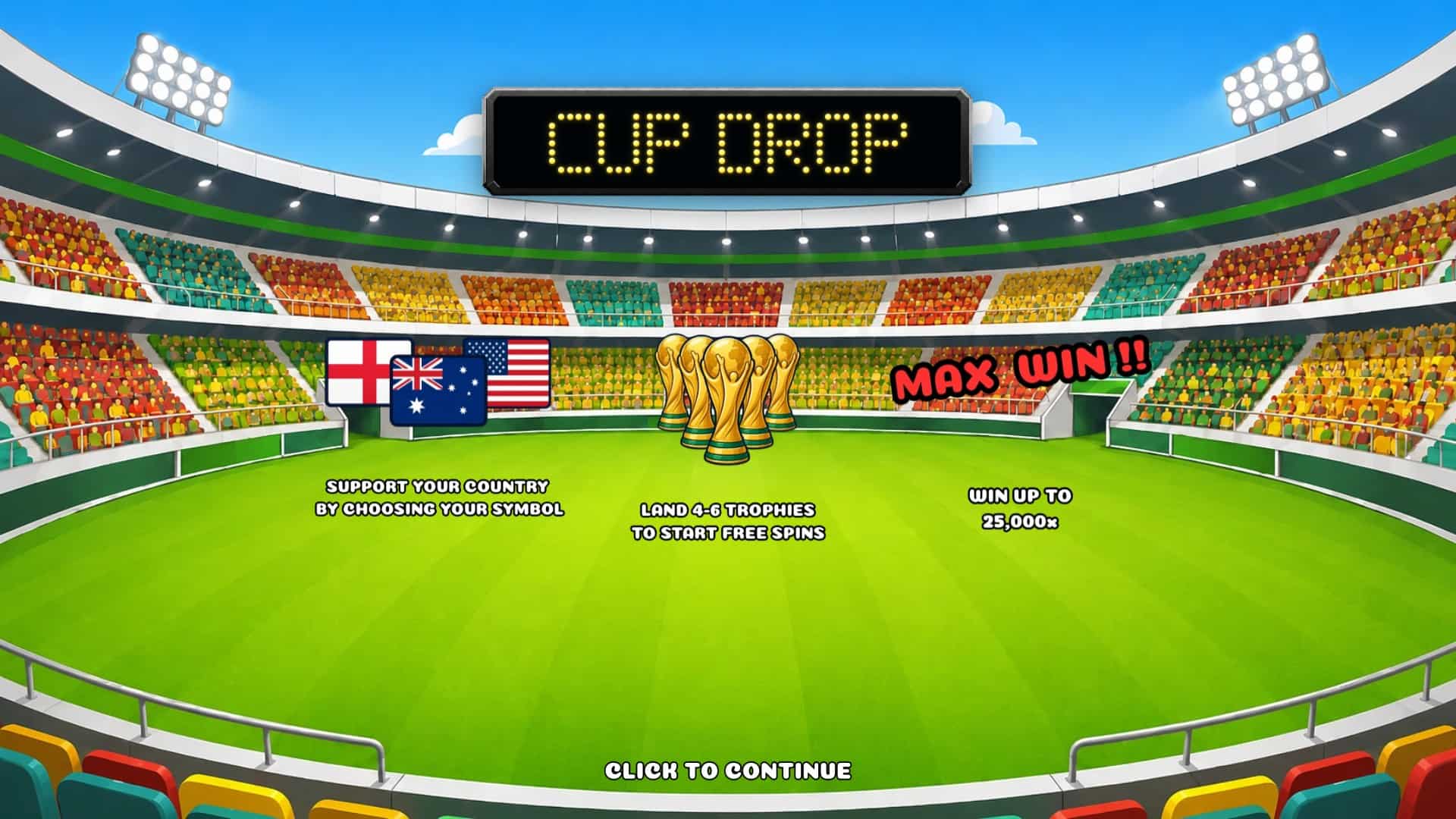 Cup Drop slot intro screen