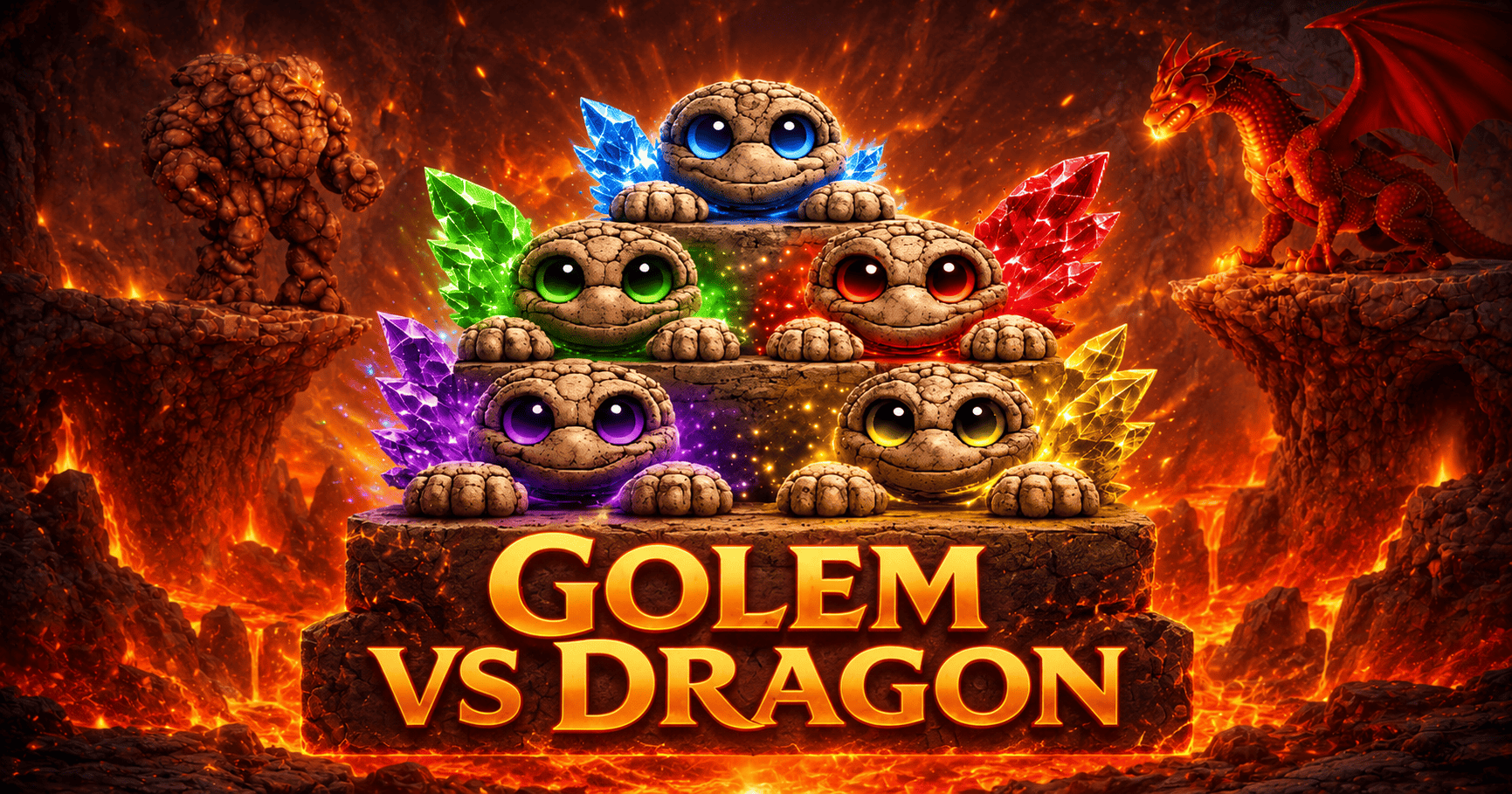 Golem vs Dragon Slot Demo by Quantumspin slot cover image
