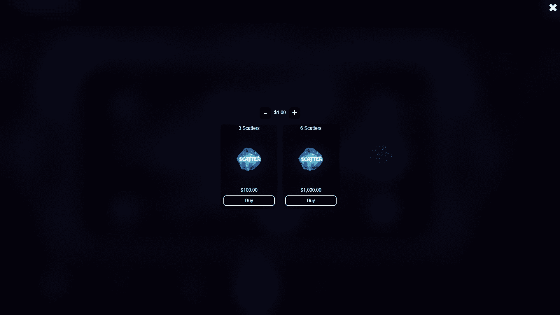 Quantum Space bonus buy menu