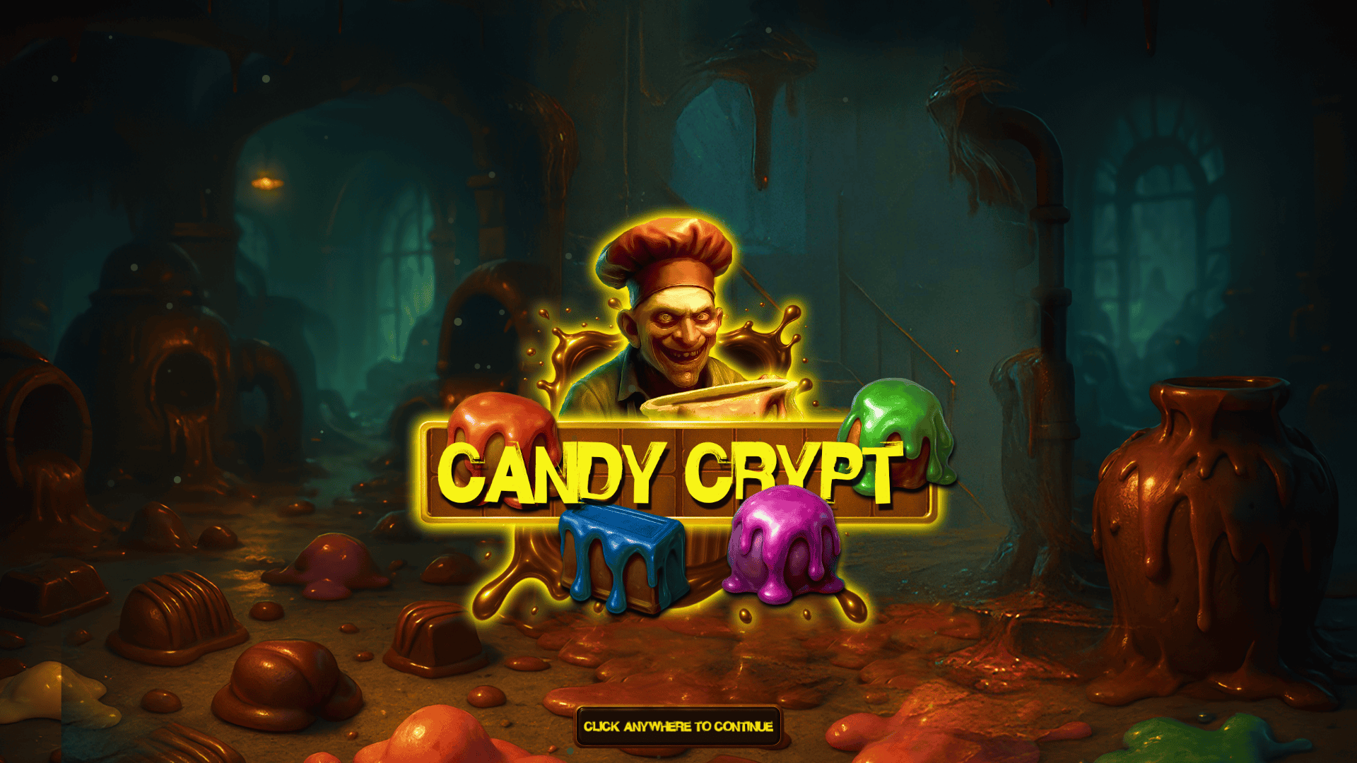 Candy Crypt slot intro screen