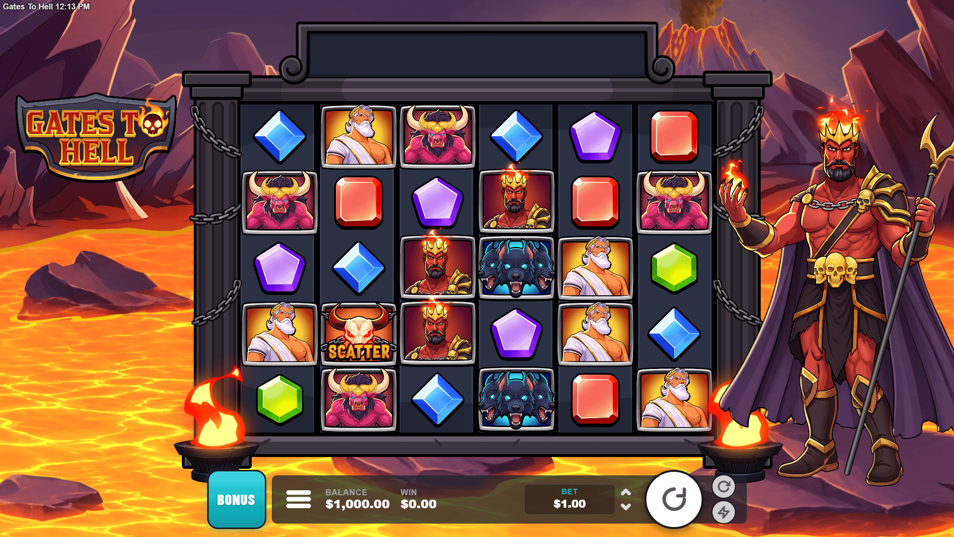 Gates To Hell slot gameplay reels