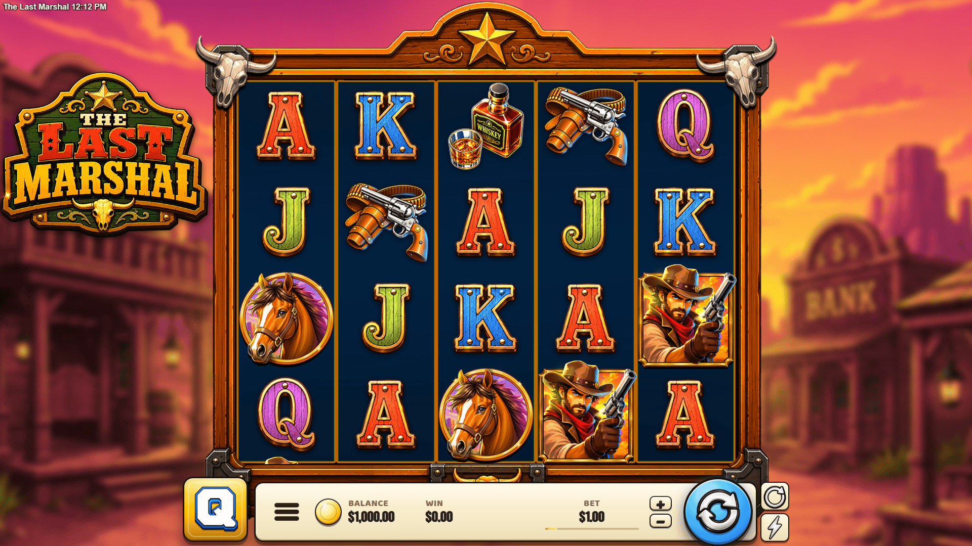 The Last Marshal slot gameplay reels