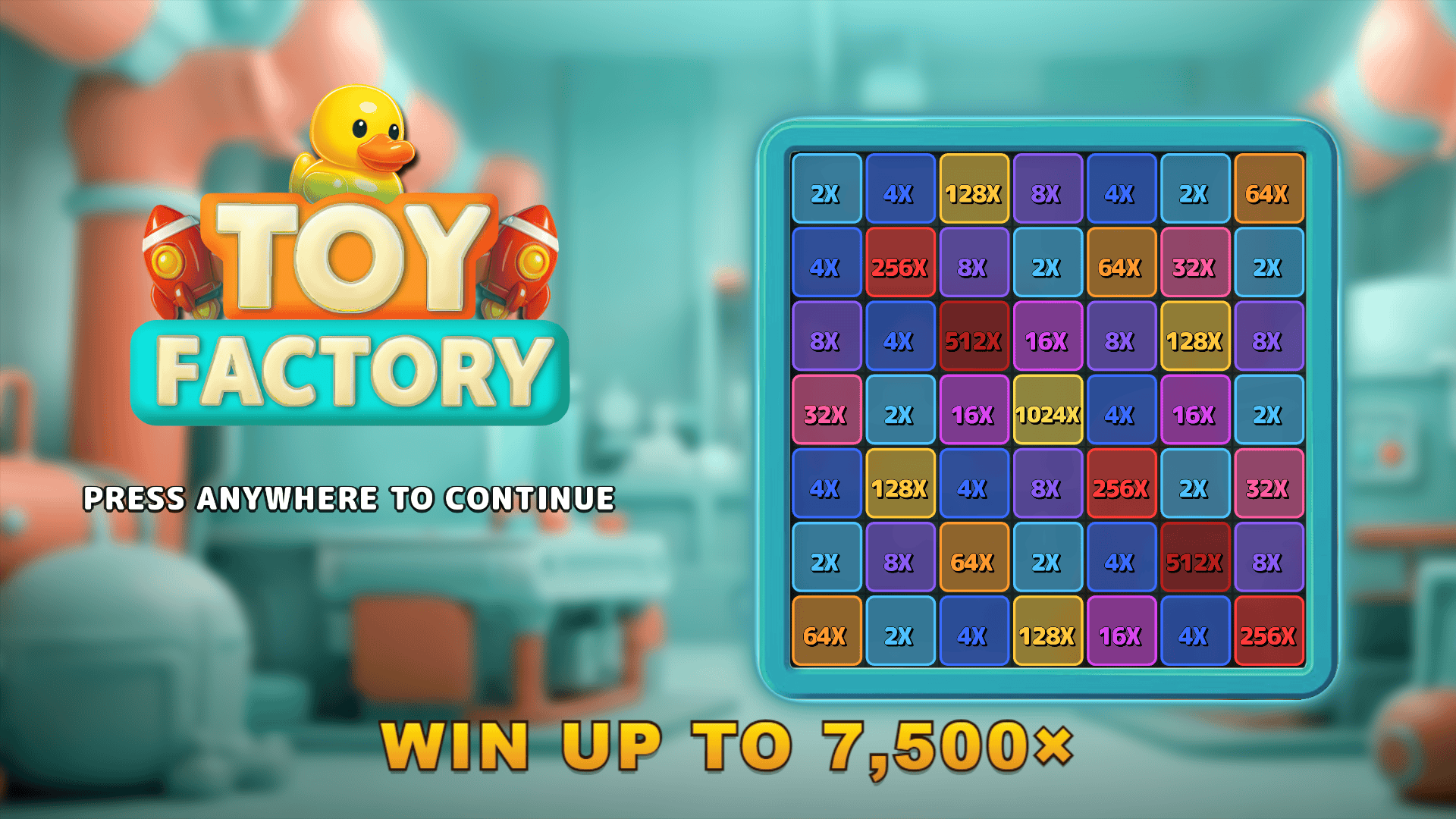 Toy Factory slot intro screen