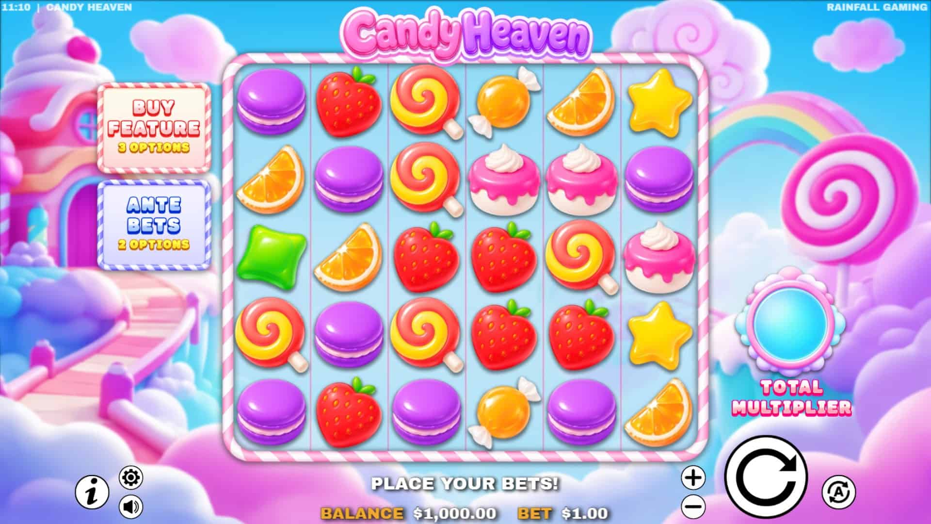 Candy Heaven slot gameplay reels