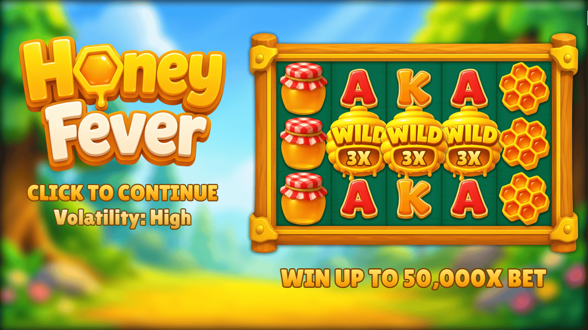 Honey Fever slot intro screen
