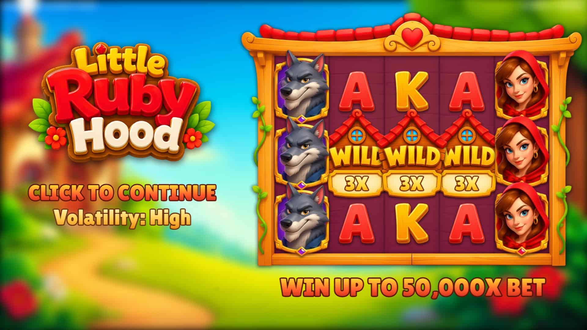 Little Ruby Hood slot intro screen