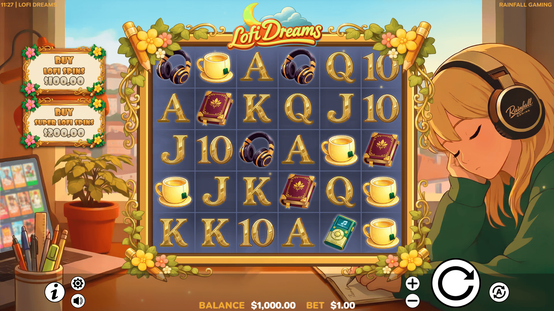 Lofi Dreams slot gameplay reels