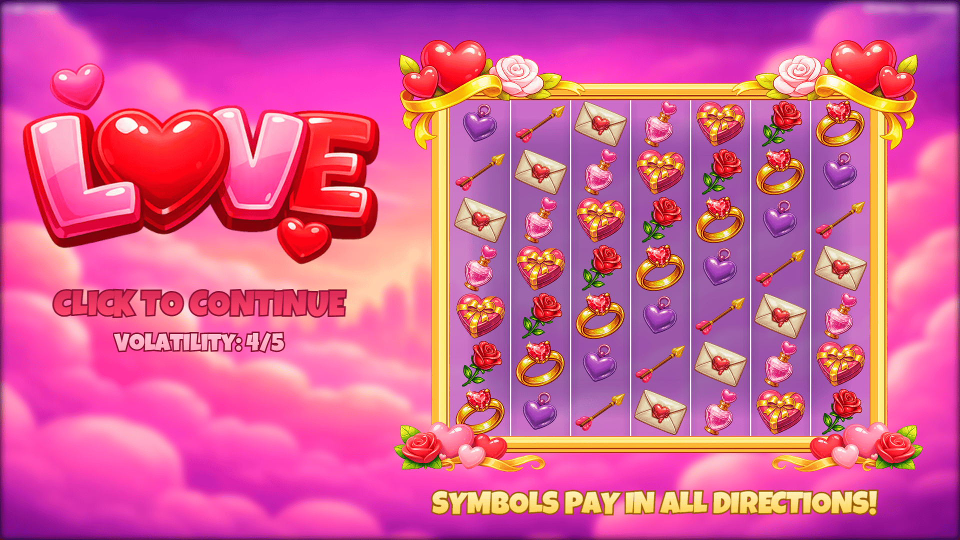 Love slot intro screen