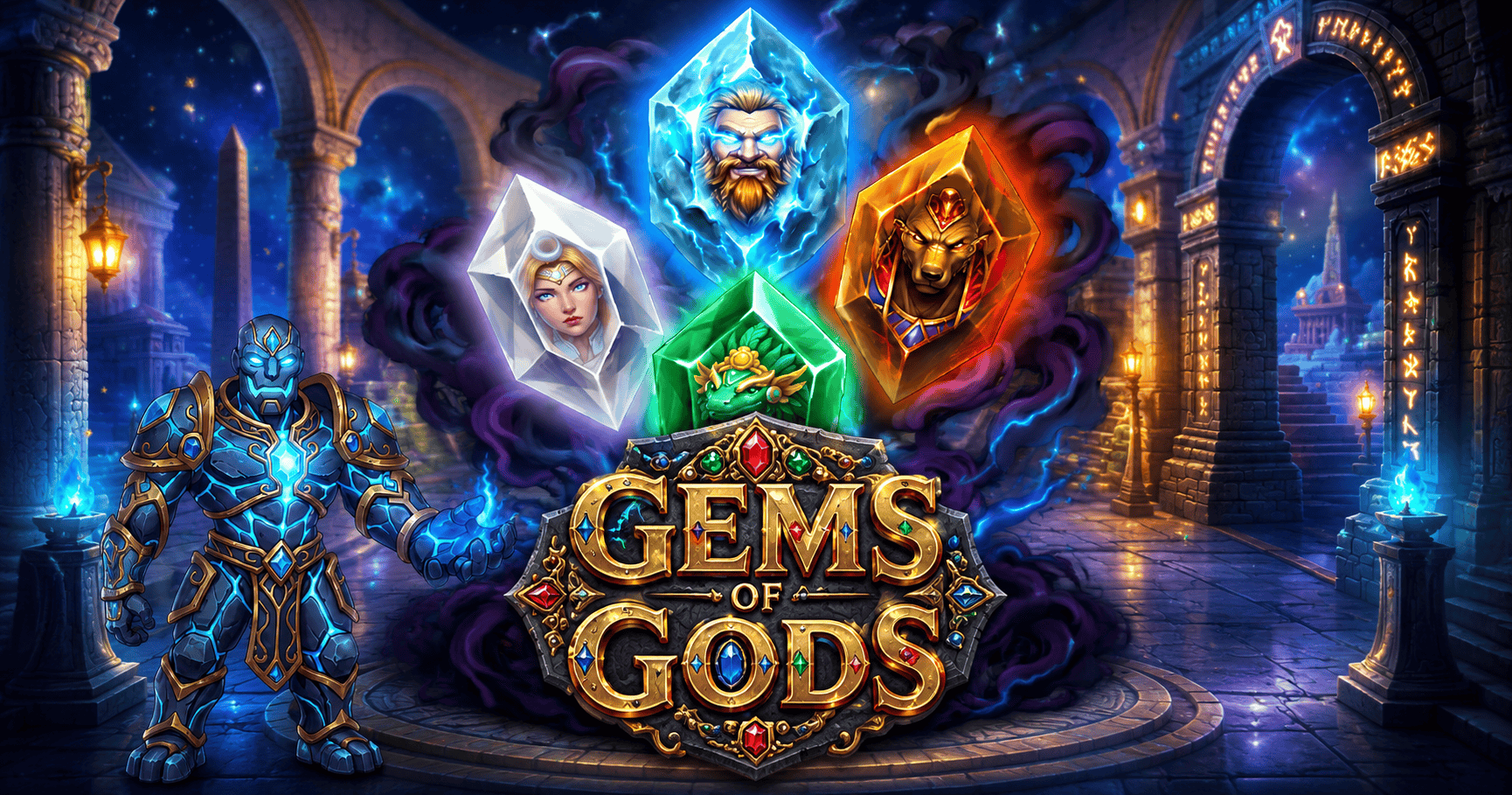 Gems of Gods Slot Demo by Rat Hole Reels slot cover image