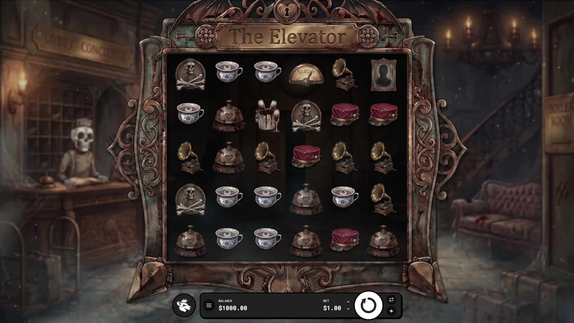 The Elevator slot gameplay reels