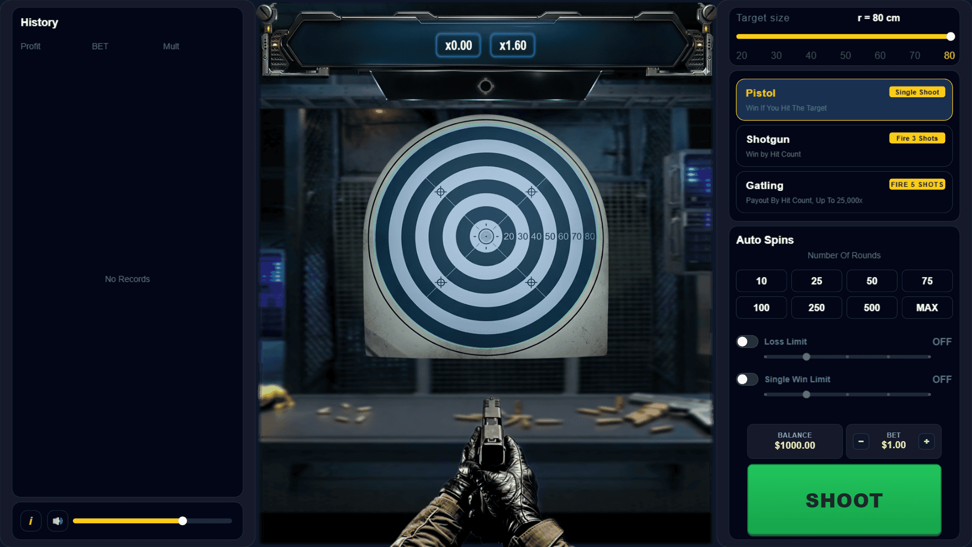 Aim-X slot gameplay reels