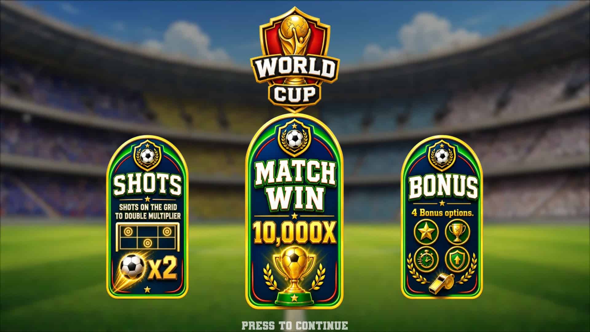 World Cup slot intro screen