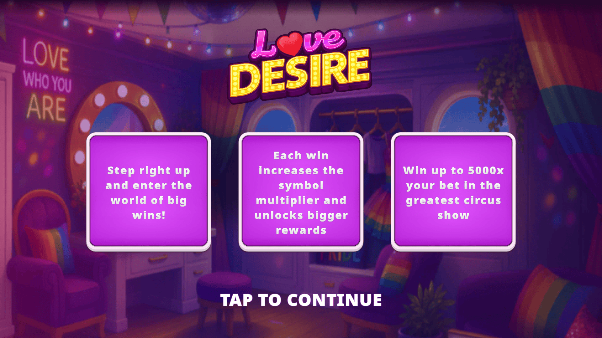 Love Desire slot intro screen