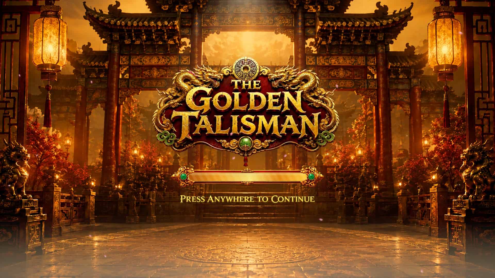 The Golden Talisman slot intro screen