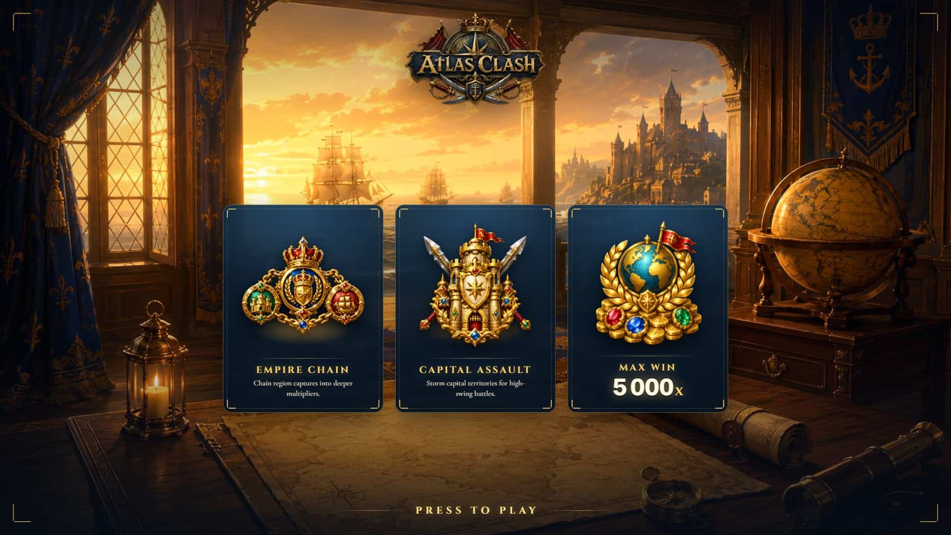 Atlas Clash slot intro screen