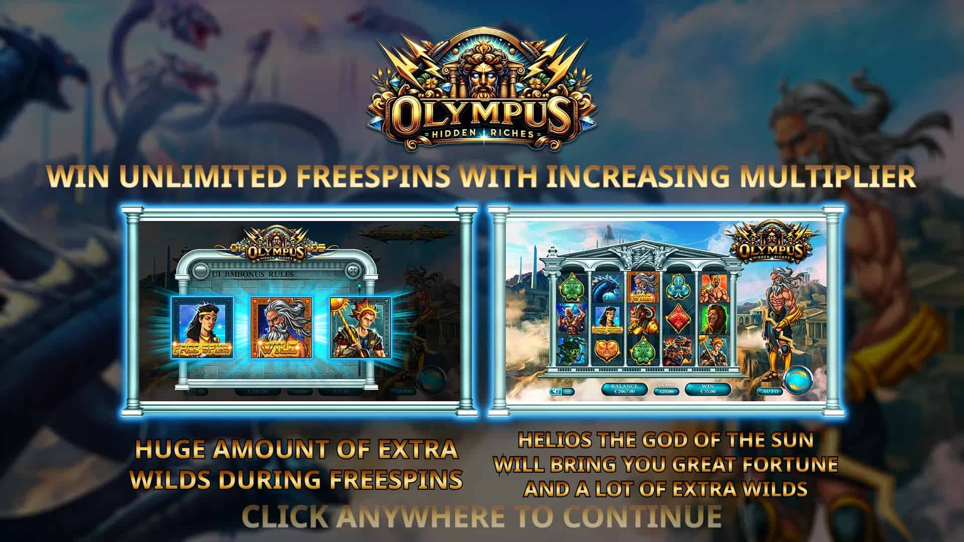 Divine Hidden Riches slot intro screen