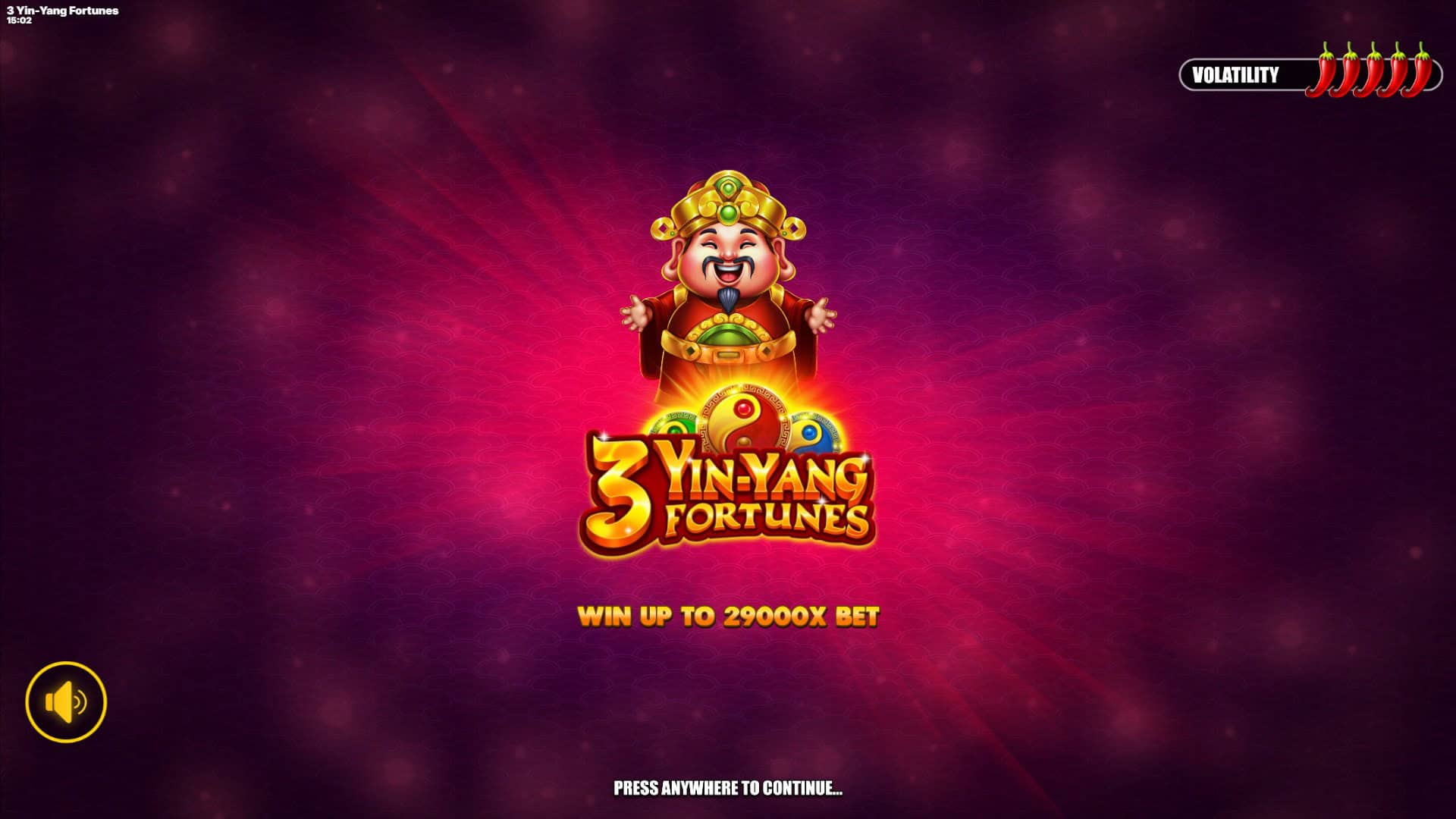 3 Yin Yang Fortunes slot intro screen