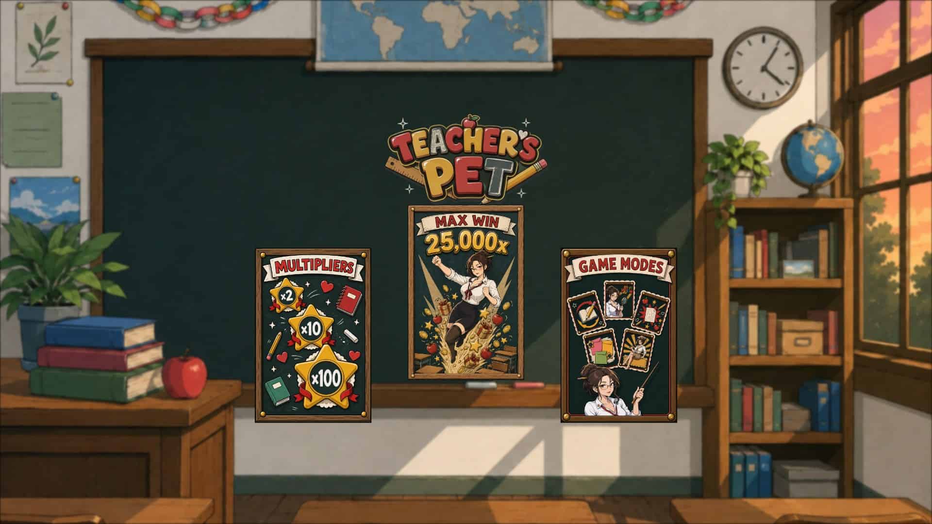 Teachers Pet slot intro screen