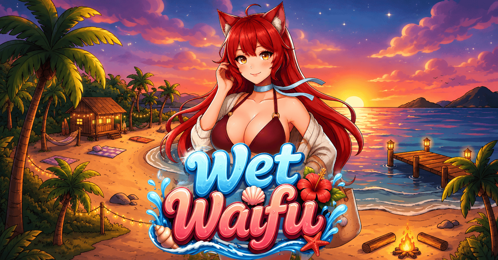 Wet Waifu Slot Demo by Senpai Studios slot cover image