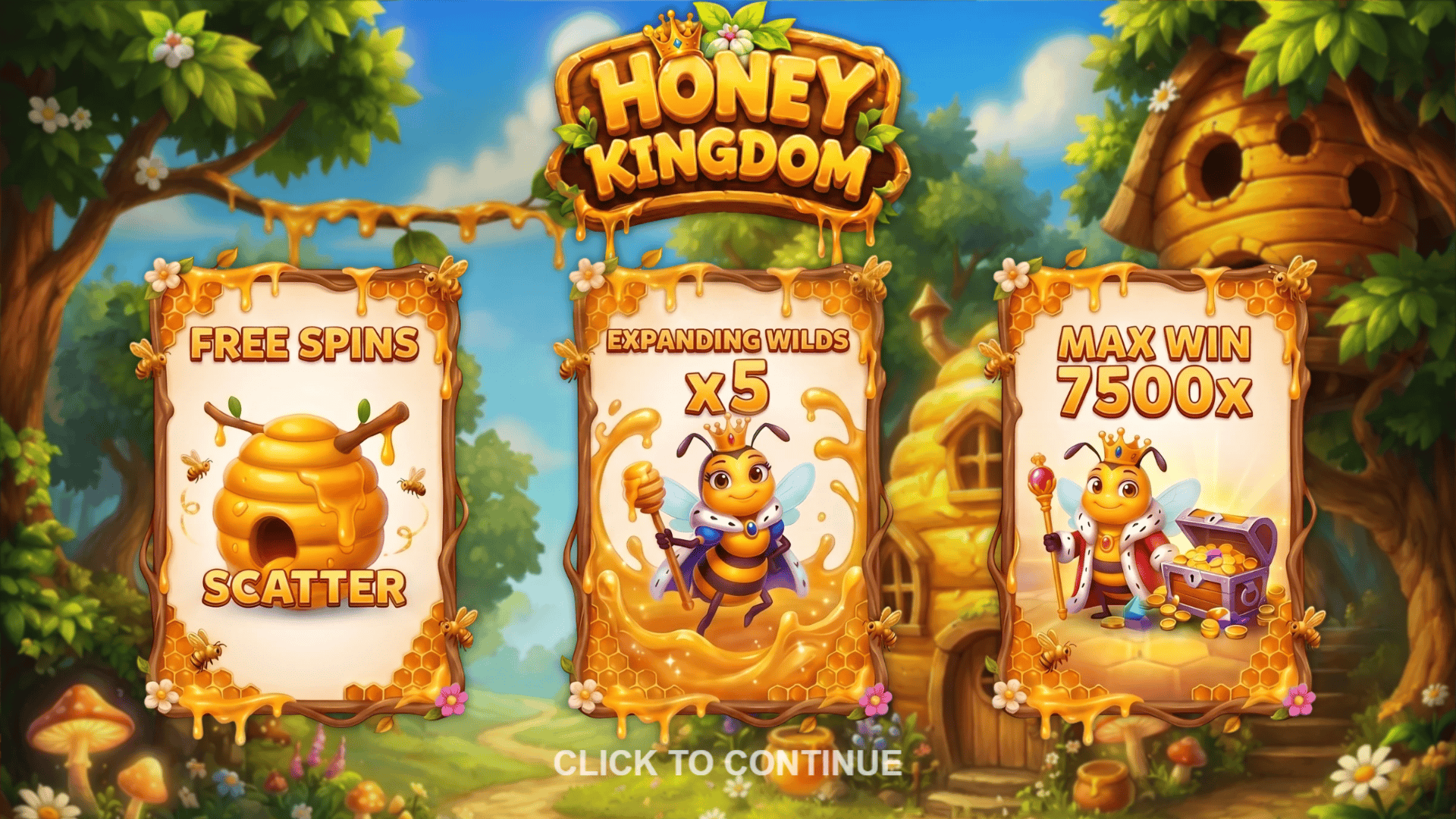 Honey Kingdom slot intro screen