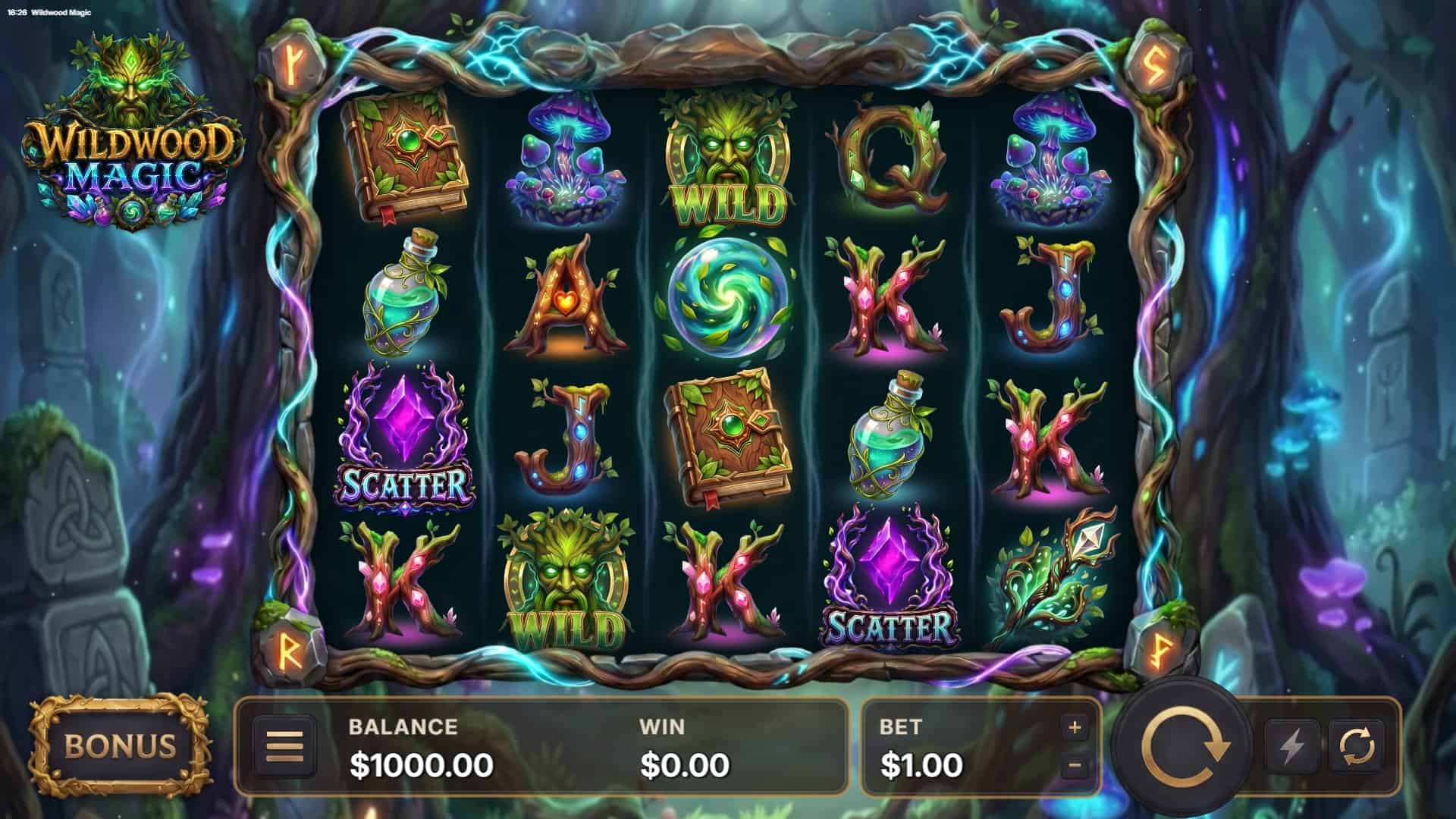 Wildwood Magic slot gameplay reels
