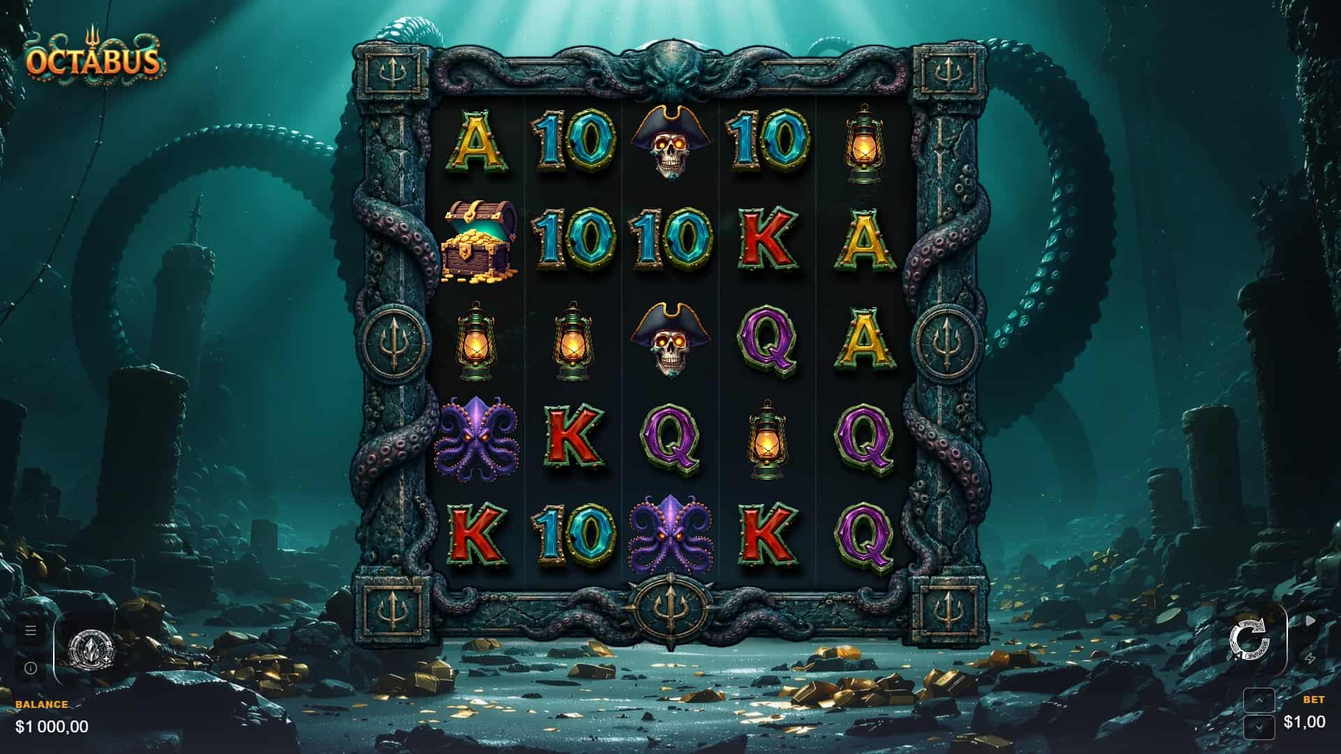 Octabus slot gameplay reels