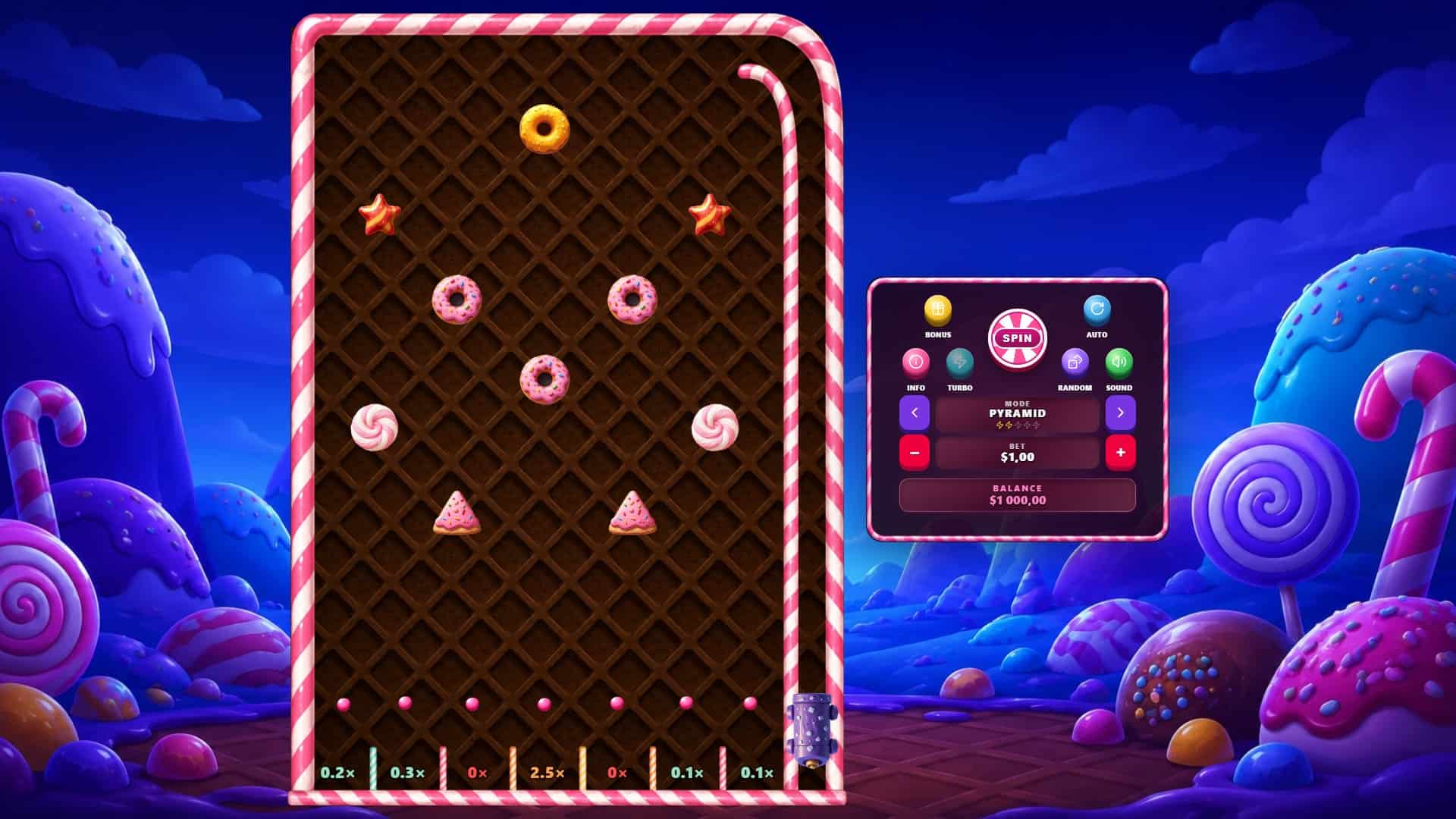 Plinko Candy slot gameplay reels