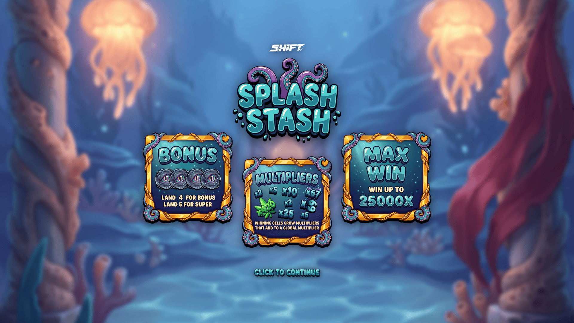 Splash Stash slot intro screen
