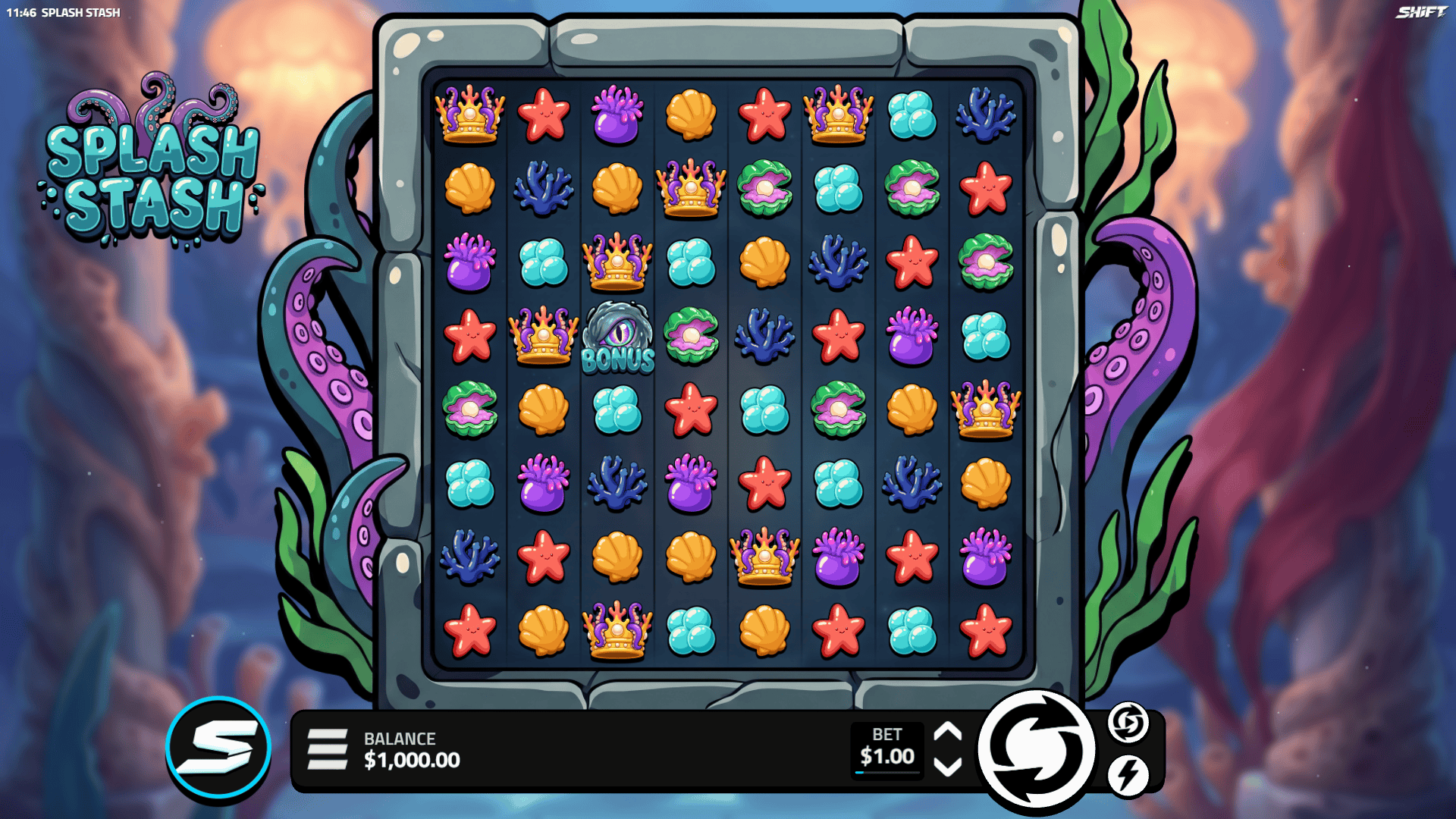 Splash Stash slot gameplay reels