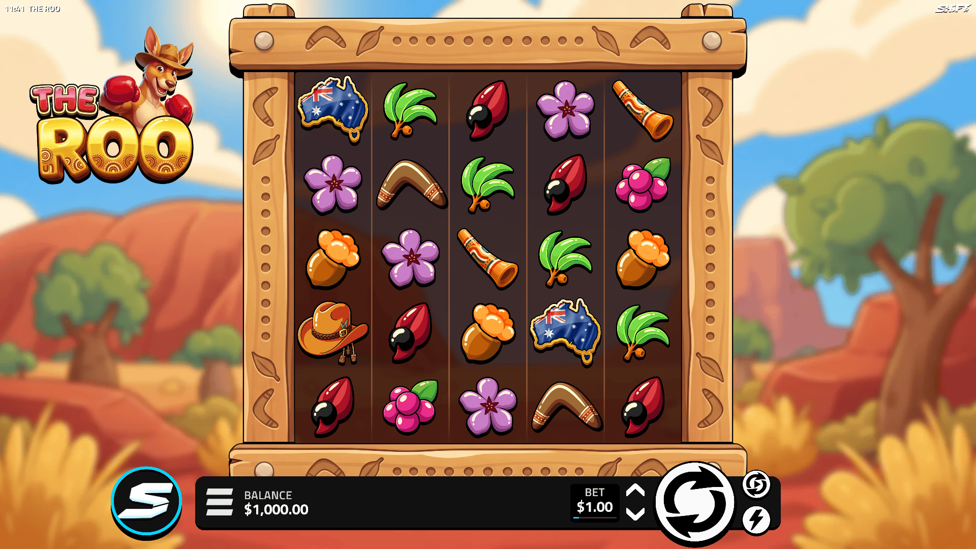 The Roo slot gameplay reels