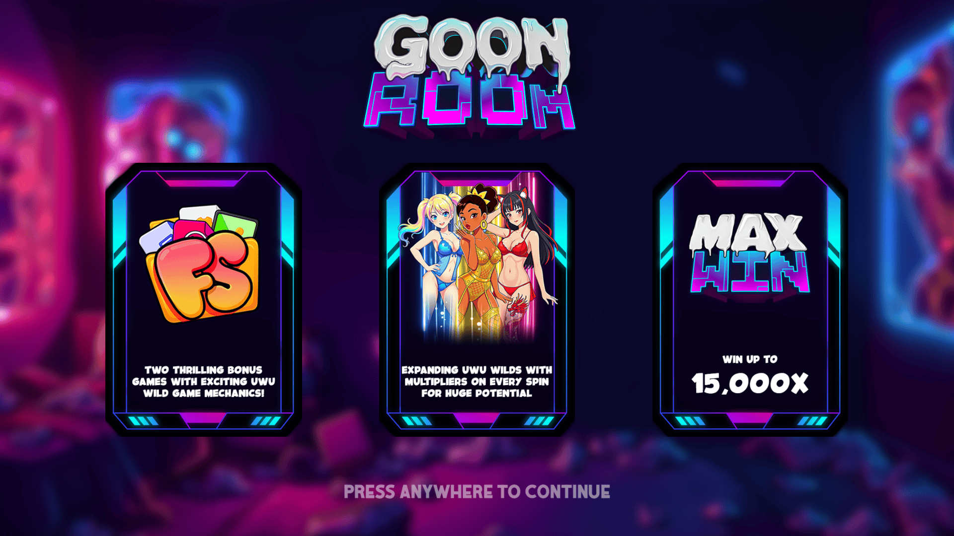 Goon Room slot intro screen