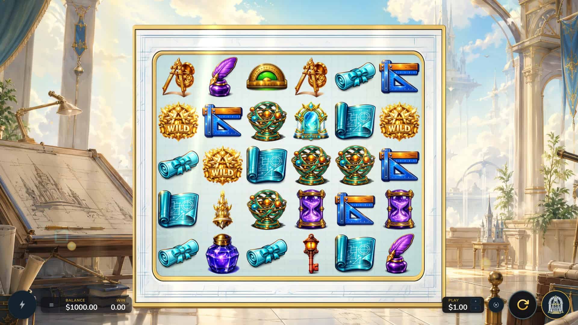 Dream Architect slot gameplay reels