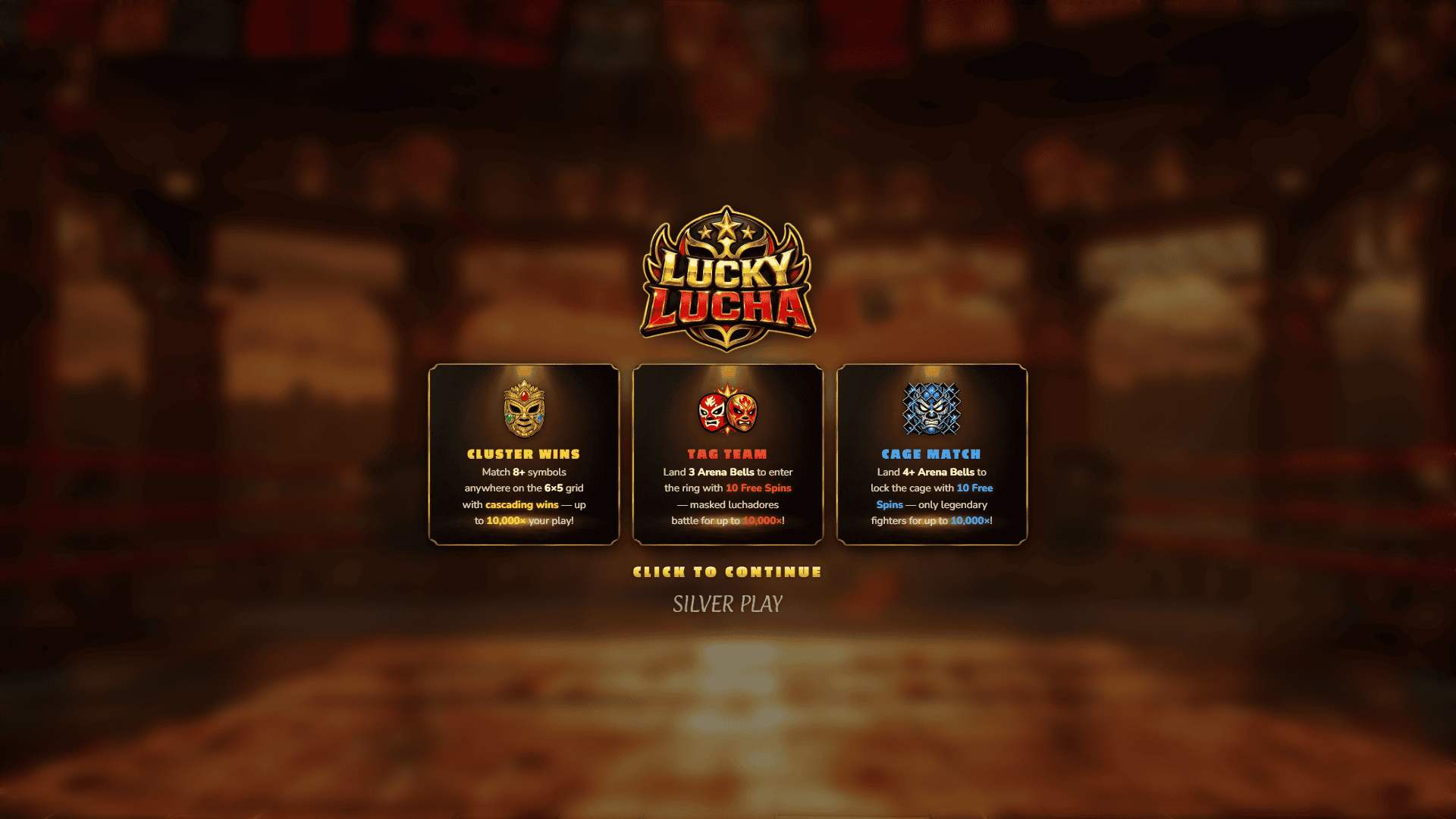 Lucky Lucha slot intro screen