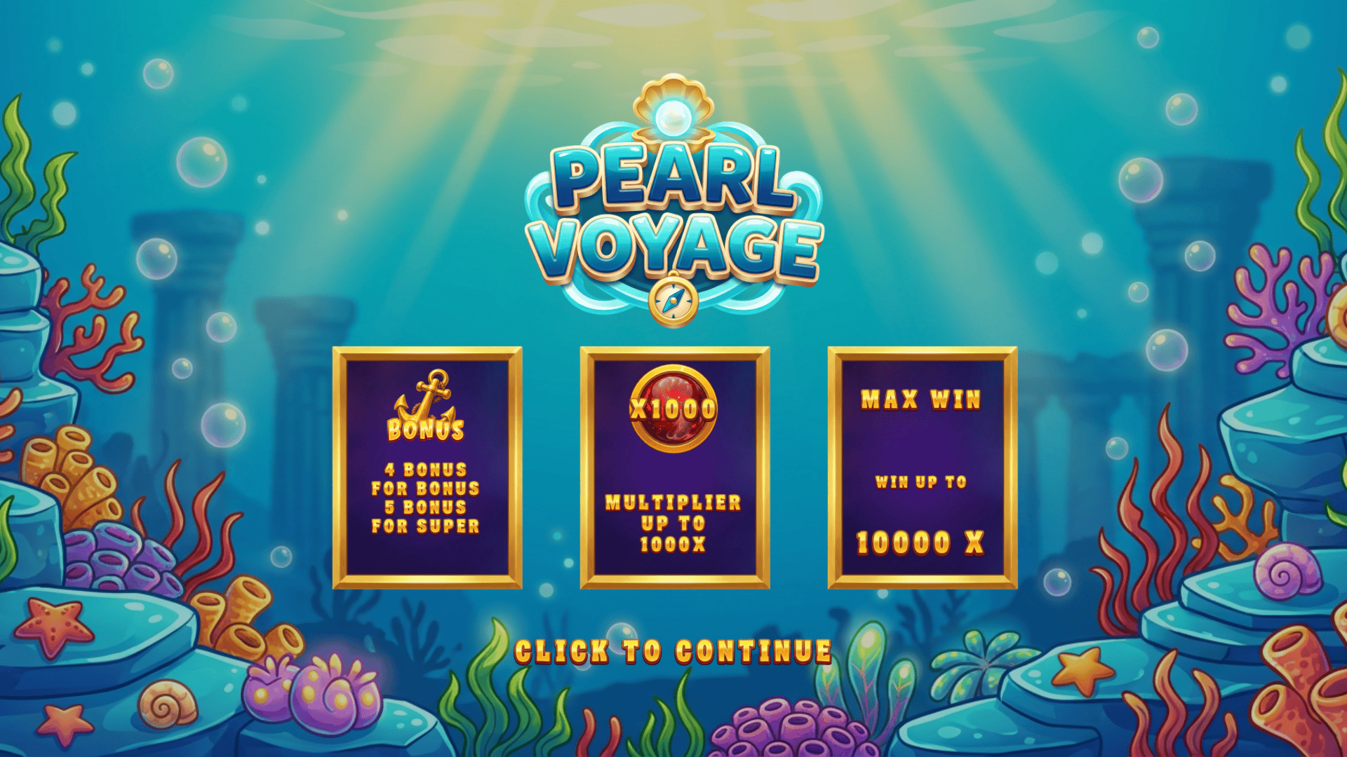 Pearl Voyage slot intro screen