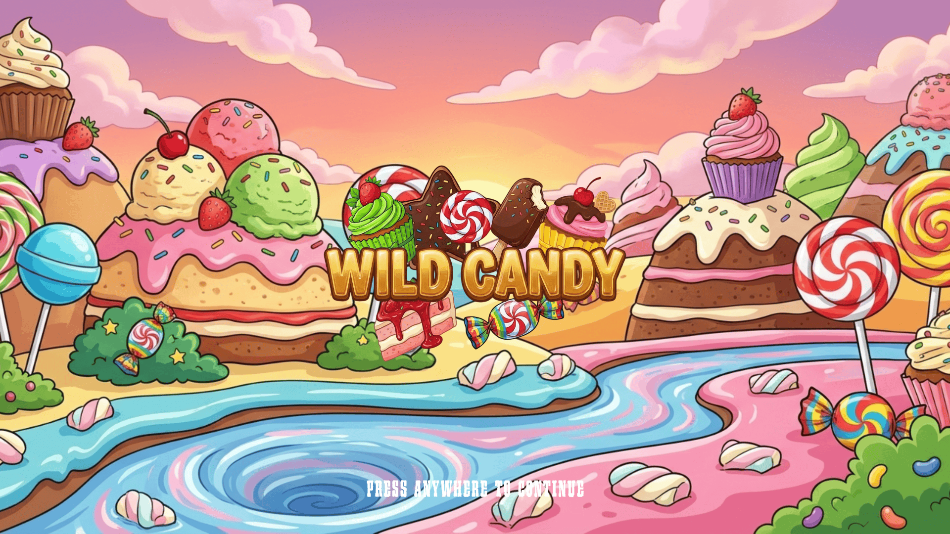 Wild Candy slot intro screen