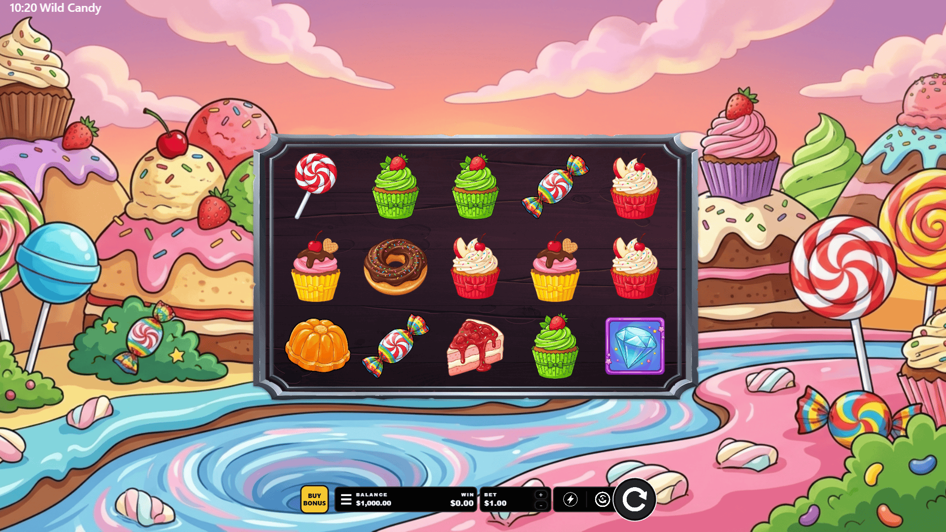 Wild Candy slot gameplay reels