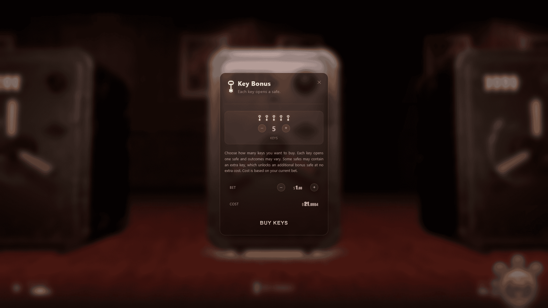 Safe bonus buy menu