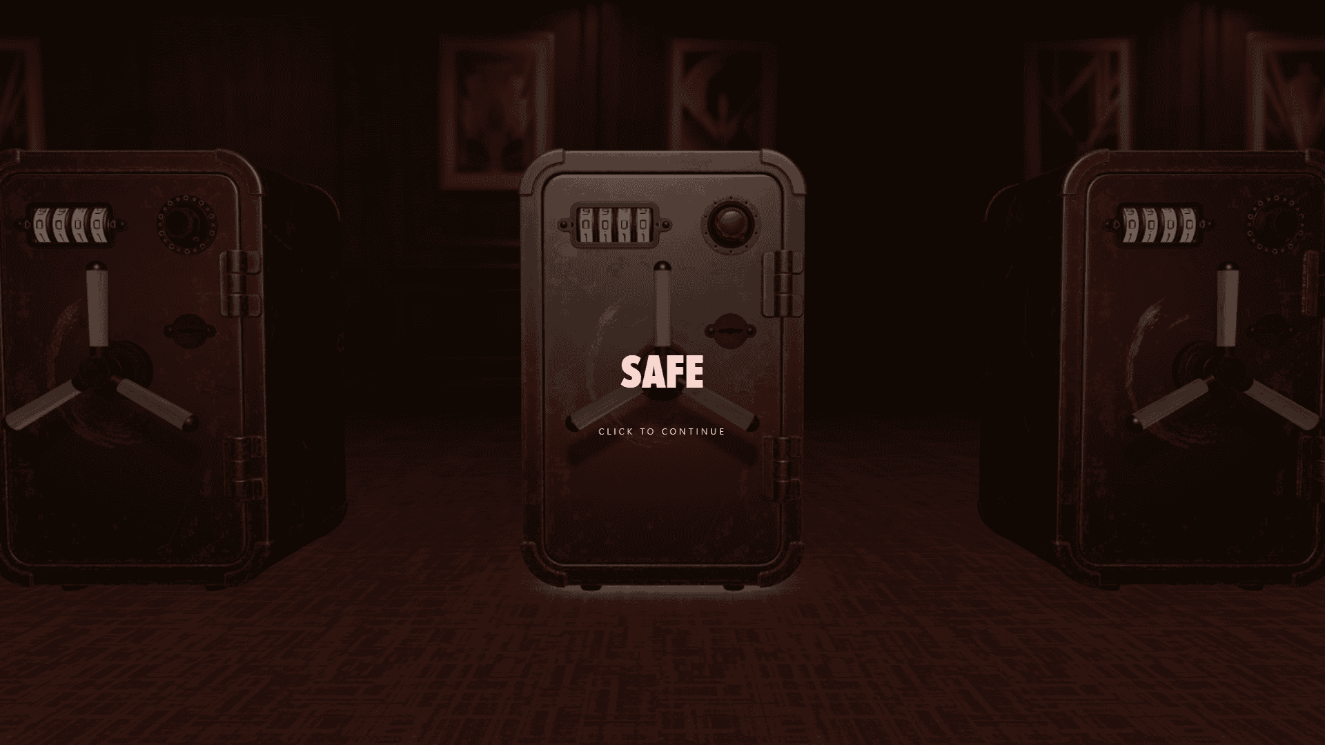 Safe slot intro screen