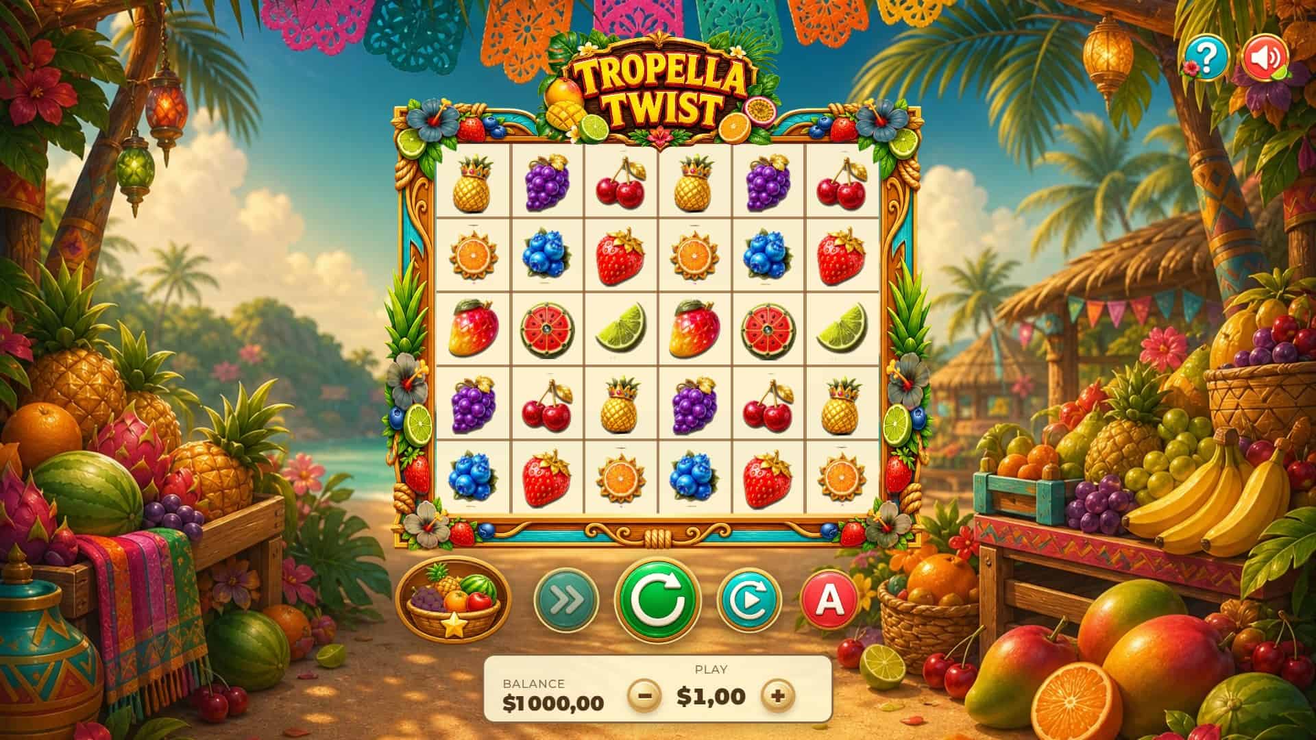 Tropella Twist slot gameplay reels