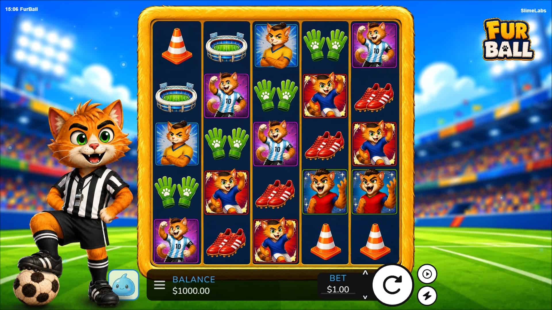 Furball slot gameplay reels