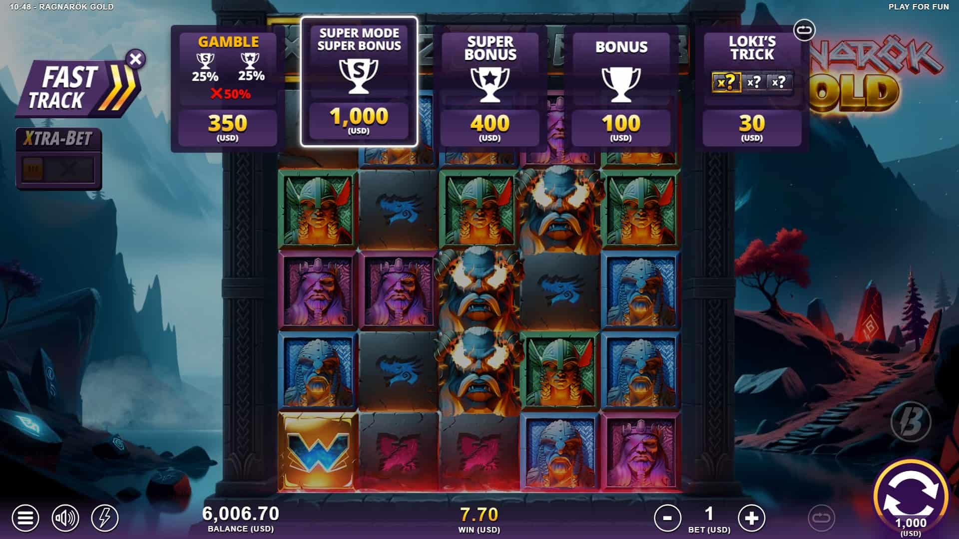 Ragnarok Gold bonus buy menu
