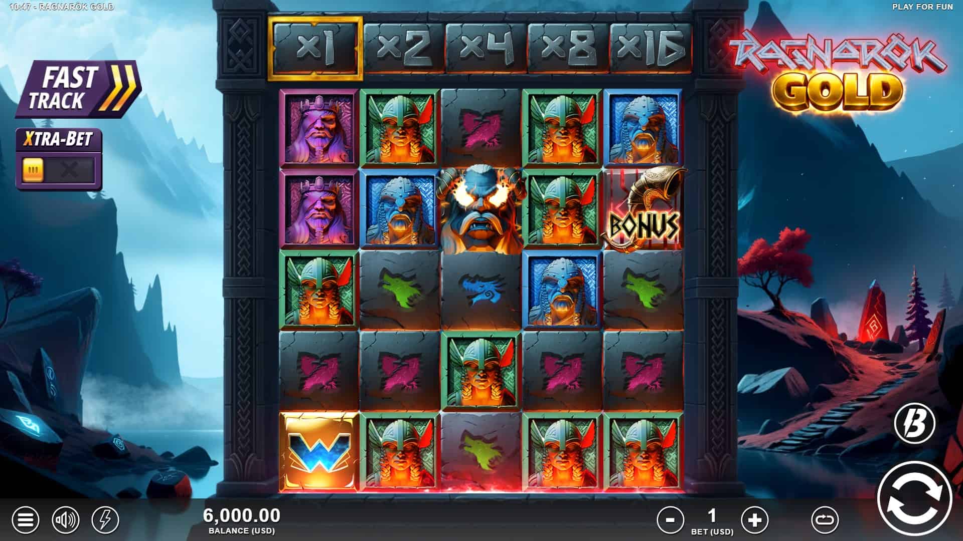 Ragnarok Gold slot gameplay reels